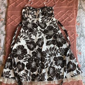 Black and white spaghetti strap dress